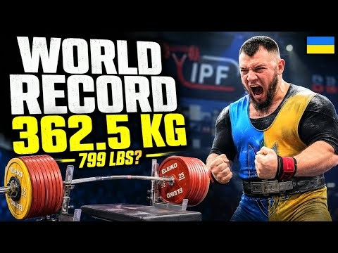 Kostiantyn Musiienko 362.5kg Bench Press World Record 🇺🇦🏆