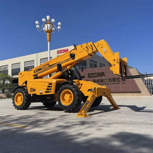 Chinese Brand Telescopic Forklift Socma 7tons Telehandler With 17m Lifting Height 4 Wheel Steering