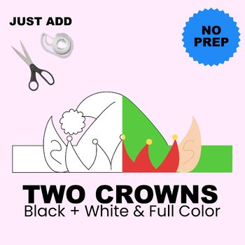 Elf Ears Crown / Mask / Costume / Christmas / Headband ** Two Crowns **