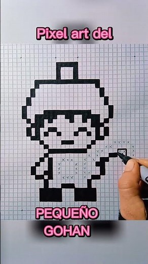 ¡Así dibujé a Gohan en pixel art paso a paso!