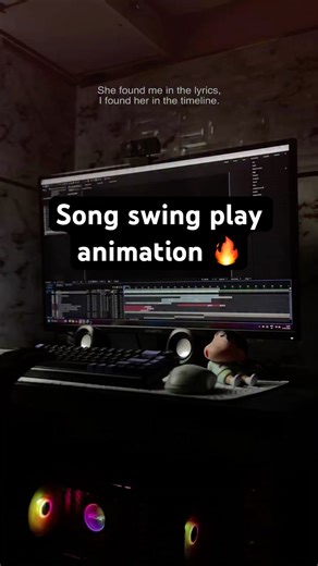 Song Swing Play Animation Editing in After Effect 🚀 #aftereffects #shorts