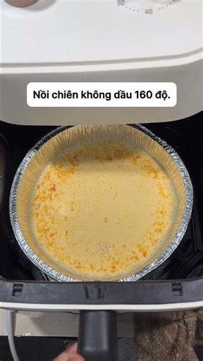Cách Làm Bánh Tart Trứng "Khổng Lồ" Bằng Nồi Chiên Không Dầu Siêu Dễ! 🍮✨