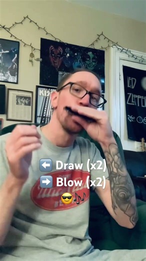 Easiest way to jam the blues for beginners! 😎 Key of C harmonica, blues shuffle backing track in G