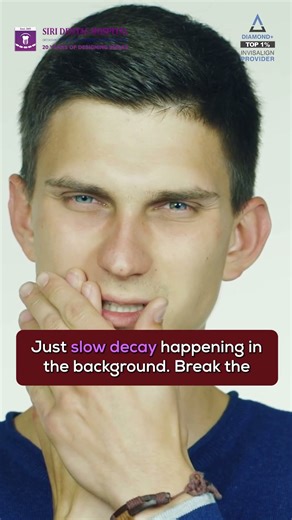 Sweets may taste good, but they silently attack your teeth. 🍭