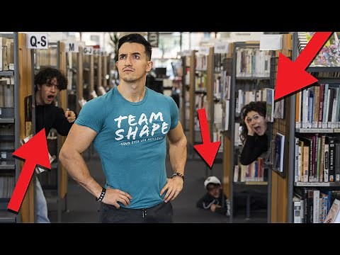 Giant hide and seek in a library!