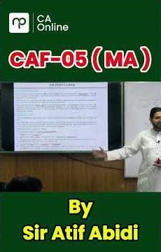 CAF 05 Management Accounting | Job Order Costing Explained | Sir Atif Abidi l #nearpeer #ca #viral
