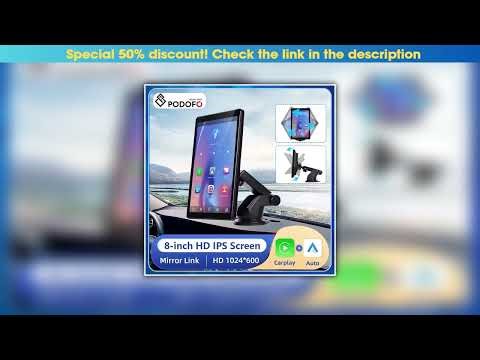 Review Podofo 8" IPS Screen Carplay Monitor Wireless Carplay Android auto Car Smart Screen Player B