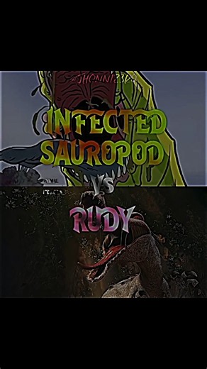 Infected Sauropod vs Rudy |💯🔥#dinosaur #vsedit #edit