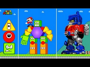 Finish the pattern? Shapes Blocks upgrading into BIGGEST Robot Ever | GM Animation