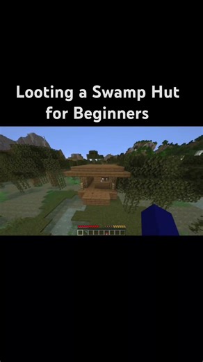 Looting a Swamp Hut for Beginners. #memes #minecraft #shorts #gaming