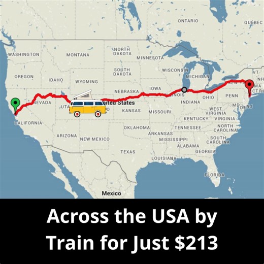 19K views · 222 reactions | Across the USA by Train for Just $213  Read More:  | Welcome to California | Facebook