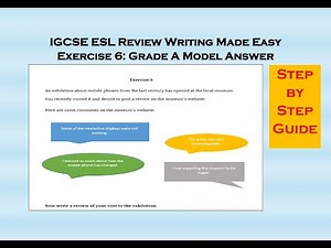 IGCSE ESL Review Writing Made Easy | Exercise 6: Grade A Model Answer