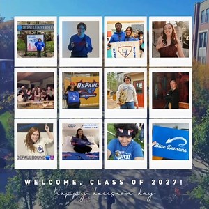 Welcome to DePaul for the next four! We love celebrating this exciting moment with our newest Blue Demons and their families. We’re already so proud of you! #DePaulBound #DePaul2027 #DecisionDay | DePaul University