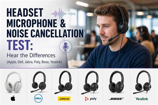 Headset Microphone & Noise Cancellation Test: Hear the Differences (Apple, Dell, Jabra, Poly, Bose, Yealink)