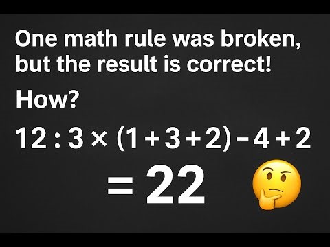 One math rule was broken, but the result is correct! How 🤔