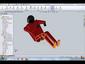 CAD model of Racing driver in Solidworks