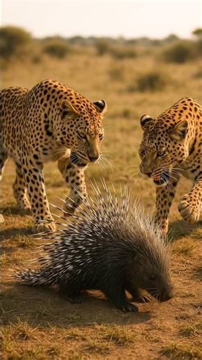 표범이 잘못 건드린 고슴도치의 반격. When Leopards Mess with the Wrong Hedgehog. ヒョウが間違って挑んだハリネズミの逆襲