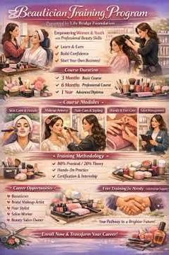 Beautician Training Program 2026 | Learn Makeup, Hair & Skin Care | Free Skills Course