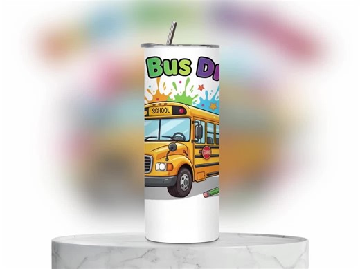 Best School Bus Driver Gift Personalize 20oz Skinny Tumbler Tumbler Wrap Sublimation Design PNG Template Digital Download - Etsy