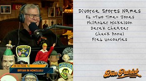 Ryan in Honolulu took a shot at Marv this morning and Fritzy wasn't having any of it. So he put together some divorce sports names in light of Ryan's recent divorce. 😂 | The Dan Patrick Show