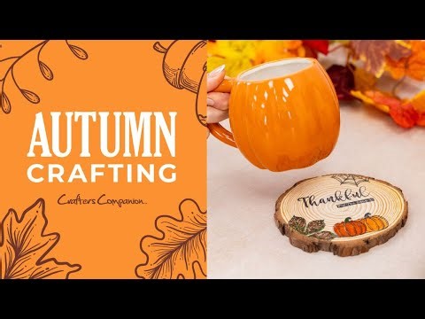 DIY Autumn Wooden Stamped Coasters! | Tutorial
