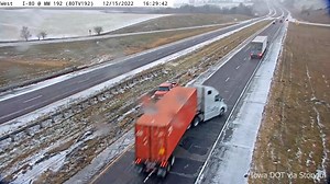 39K views · 471 reactions | YIKES  This Iowa DOT cam captured a close-call between a skidding semi truck and a pickup that spun off the icy road just minutes before. https://bit.ly/3Wfr2Ve | WFLA News Channel 8 | Facebook