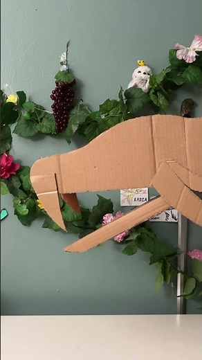 Cardboard dragon puppet base #dragonpuppet