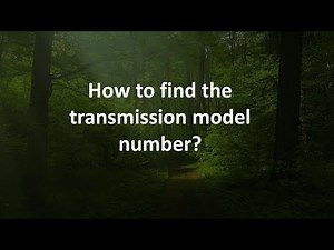 How to find the transmission model number?