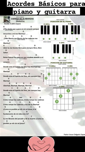 COROS CONGREGACIONALES con sus acordes Básicos de piano y guitarra por la escala de SOL Mayor #fblifestyle | JOSUÉ VZ MUSIC