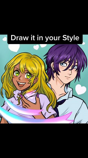 @Hayat artist Je me suis rendu compte trop tard que je devais refaire le même dessin, et non pas seulement les personnages. Oups #fyp