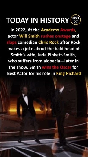 Why Did Will Smith Slap Chris Rock? 😳 #Shorts #History