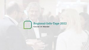 DATEV-Regional-Info-Tage 2022 Die Regional-Info-Tage 2022 finden endlich wieder in Präsenz statt und stehen in diesem Jahr unter dem Leitthema „Kanzlei im Wandel“. Neben einem DATEV-Dachvortrag zum Thema beschäftigen sich Vorträge und Sessions unter anderem mit E-Commerce, Digitalisierungstypen in der Mandantschaft und der Digitalisierung im Spannungsfeld von Fachkräftemangel und Nachhaltigkeit. Außerdem können sich Teilnehmer:innen über das neue Programm ‚Berater für Berater‘, die Grundsteuer u