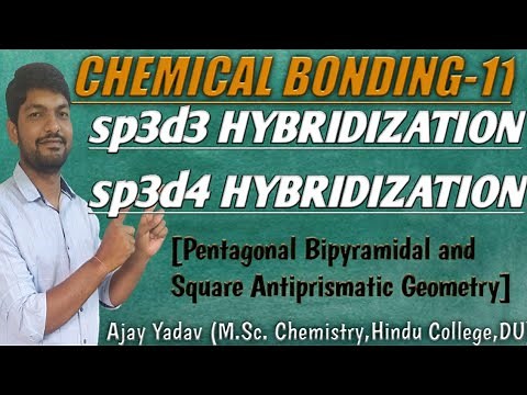 sp3d3 Hybridization|sp3d4 Hybridization|Pentagonal Bipyramidal geometry|Square antiprismatic geometr