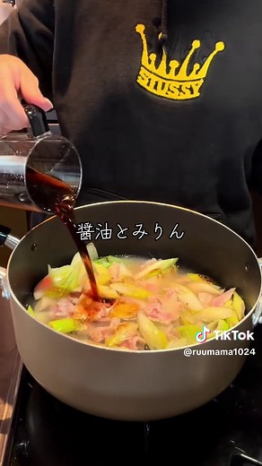 簡単すぎる肉うどん🫶🏻 忙しい日でもパパッと作れて しっかり美味しい神レシピ🥹✨ この味付け、ほんとハズレなし👏🏻 子供たちも爆食いで あっという間に完食でした🤣 ※少し濃い味付けなので 子供が食べる時はお水足してます⚠️ 【材料】（3〜4人分） ・水 1L ・醤油 100ml ・みりん 100ml ・顆粒だし 20g ・豚バラ 250g ・ネギ お好み（今回は4本） 【作り方】 ①ごま油でネギと豚肉を炒める ②水と調味料を入れて煮る ③うどんにかけて完成✨ シンプルなのに ほんとクセになる味🤤 👉保存して作ってみてね🫶🏻 #三兄弟ママ #簡単レシピ #時短レシピ #簡単ごはん #肉うどん