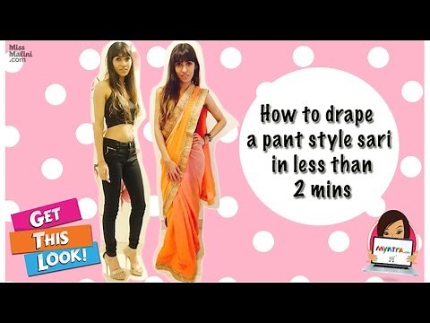 How To Drape - Pant Style Saree!