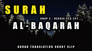 480K views · 10K reactions | Surat Al-Baqarah (Arabic: البقرة‎, meaning: "The Heifer" or "The Cow") CHAP 2 VERSES 223-231 قرآن ترجمے کا واٹس ایپ اسٹیٹس حاصل کرنے لیئے نیچے دیئے لنک پر کلک کریں جزاک اللہ ! LINK  https://youtu.be/nMyZUKiS1_0 | Quran Translation Short Clip | Facebook