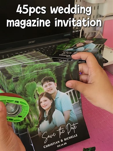 45pcs Unique Wedding Magazine Invitations