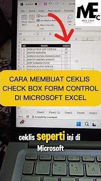CARA MEMBUAT CEKLIS CHECK BOX FORM CONTROL DI EXCEL‼️#shorts #checkbox #ceklis #microsoftexcel