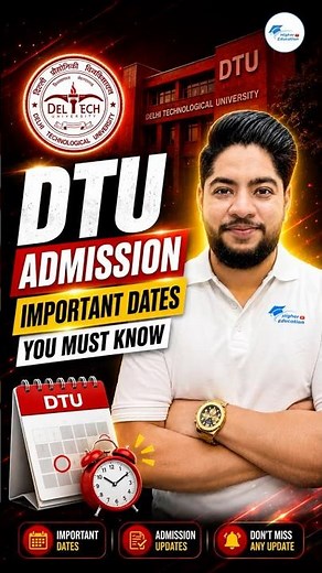DTU Admission Important Dates 🚨 You Must Know Before Applying #dtu #cuet #admission