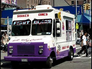 First class New York ice cream truck playing pop goes the weasel