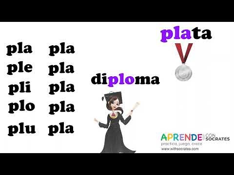 PL - Los sonidos de las silabas pla ple pli plo plu.[Learn with Socrates]