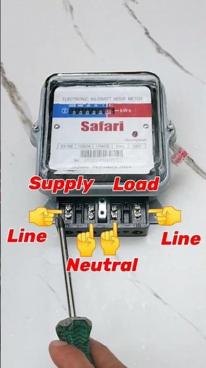 kilowatt hour meter wiring connection #shorts #home #basic #electrical #wiring