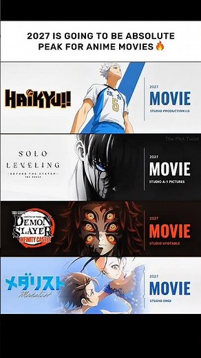 2027 anime movies 🍿🔥 #demonslayer #sololeveling #haikyuu