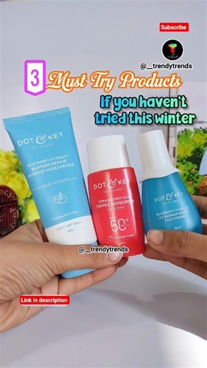 3 must try dot and key products if you haven't tried this winter #shorts #india #dotandkey #viral