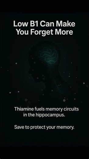 Low B1 Can Make You Forget More 😱 Thiamine Deficiency & Memory Loss #brainhealth #memory #health