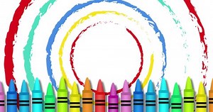 Animation Colorful Crayons Circles On White Stock Footage Video (100% Royalty-free) 1087045298 | Shutterstock