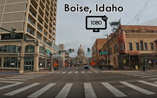 博伊西, 爱达荷州 Driving in Downtown Boise, Idaho - 行车旅游Vlog