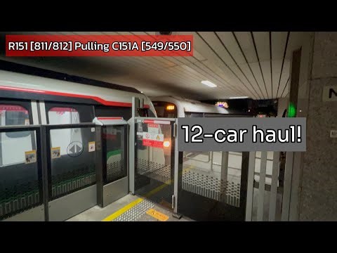 [12-car haul] R151 [811/812] pulling C151A [549/550] at NS16 Ang Mo Kio