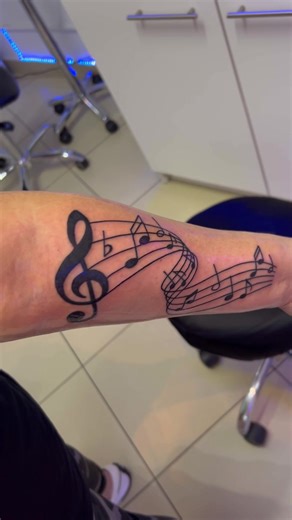 Musical Note Tattoos: Beautiful Linework Tattoos for Music Lovers