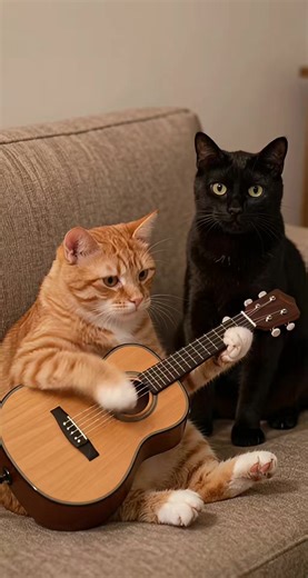 Cat Plays Guitar and Steals the Show